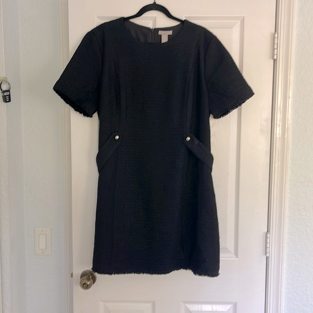 NWT H&M Boucle Dress in black size XL